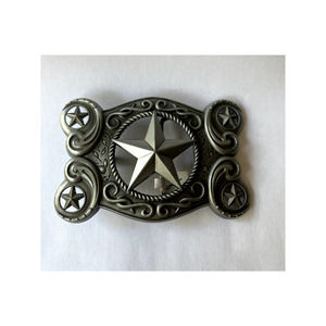 Silver Star Western Country Belt Buckle Unisex